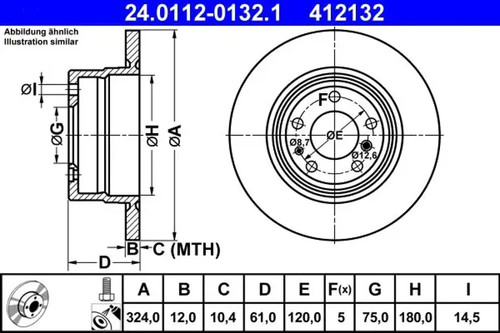 Brake disc solid - 2x,
