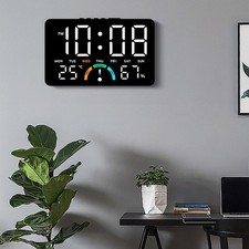 Wall-mounted Digital LED Clocks Temperature Display Table Clock  for Bedroom