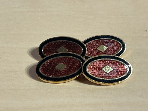 Enamel chain link cufflinks - enamel,