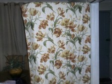 laura ashley gosford   gold pair of curtains 76 ins wide x 66 ins long
