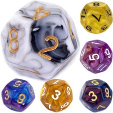 D12 Poly Dice (Select Colour) . Premium 12 Sided RPG D&D Dungeons and Dragons