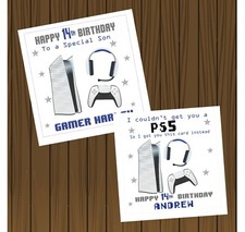 Personalised Boys Birthday Card  Playstation Son Grandson Gaming Gamer PS5