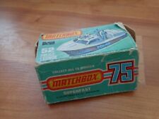VINTAGE MATCHBOX LESNEY SUPERFAST 52 POLICE LAUNCH BOAT EMPTY ORIGINAL BOX ONLY