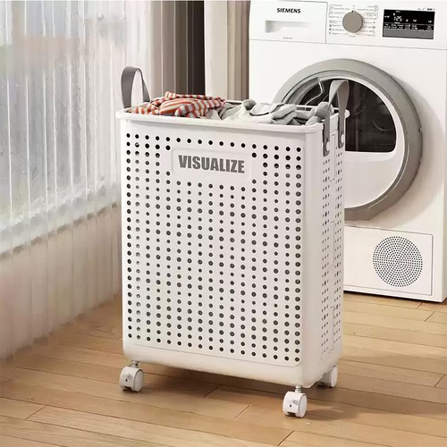 Wheeled plastic laundry - wheeled,