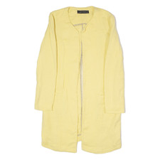 ZARA WOMAN Womens Overcoat Coat Yellow S