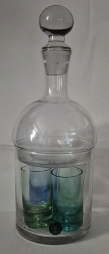Glass liquor decanter with - glass,