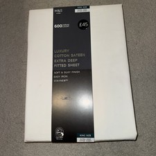 M&S White King Size 600 TC