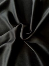 Jet Black Twill Fabric . 150cm