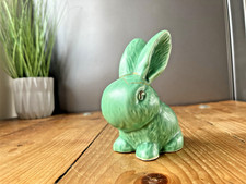 GREEN ART DECO SYLVAC 990 SNUB NOSED BUNNY RABBIT AF EARS REGLUED NOT WADE DENBY