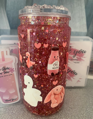 16oz custom made glitter - , snow