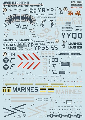 Harrier ii decal - 1/48, av-8b