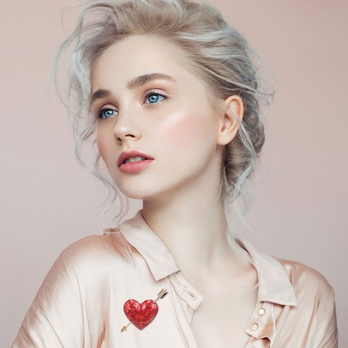 Love heart pin - heart,