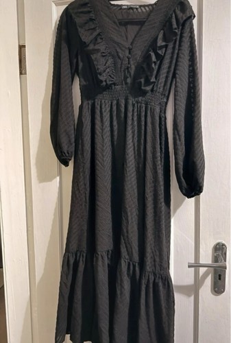 Zara women black midi - black,