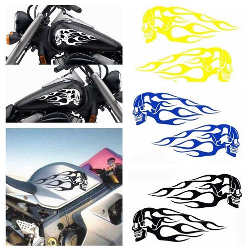 Flame skulls decals motorcycle - skulls,