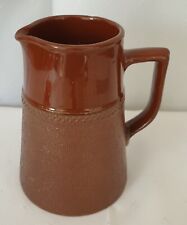 Vintage 1950s Brown Glaze Lovett Langley Mill Stoneware 1 Pt Jug Leadless Glaze