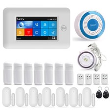 Wireless Security Full Touch Screen GSM WiFi Smart Home Burglar Alarm System SS