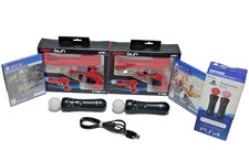 2X PS4 VR V1 MOVE CONTROLLERS, 2X NEW GUNS & PS4 VR MONSTER/ZOMBIE GAMES BUNDLE