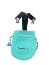 Tiffany & Co. Sterling Silver Infinity Pearl Stud Earrings - Pouch