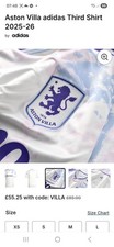 Aston Villa White Away Kit XL