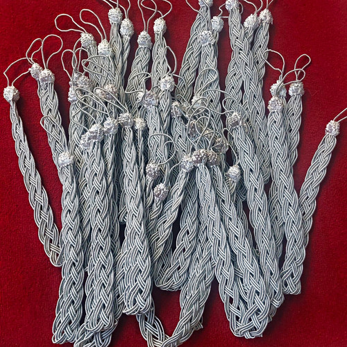 Silver curtain tiebacks 15 - -,