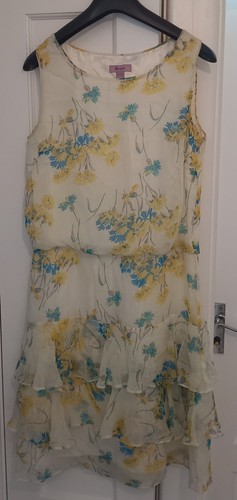 Monsoon ivory flowery dress