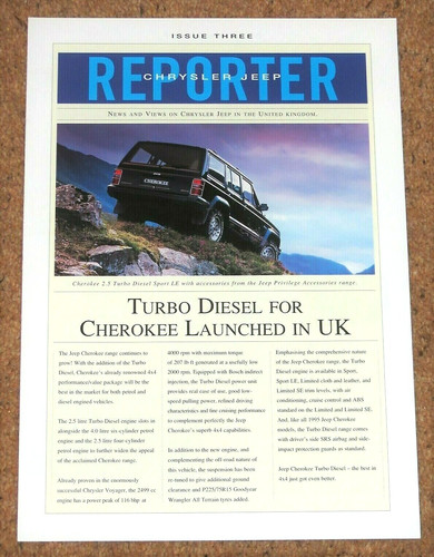 Chrysler jeep reporter 1994 - chrysler,