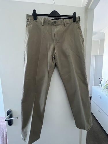 Men beige chino trousers - beige,