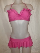 Gorgous pink FLOOZIE BY FROST FRENCH underwire bikini top bottom set size 32D 10
