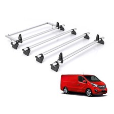 Vauxhall Vivaro Roof Rack For 2014-19 4x Bars + Roller Rhino Kamm Pro