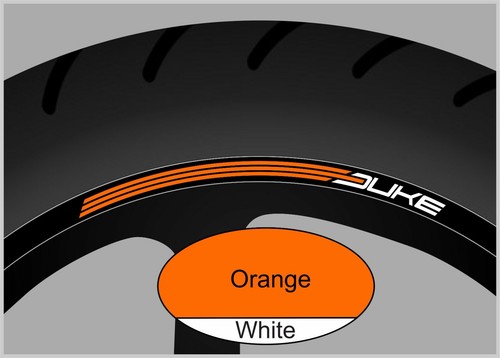 Ktm duke wheel rim stickers - duke,