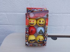 6 x EMOJI GOLF BALLS - THE OFFICIAL BRAND - PACK OF 6 - NEW & BOXED