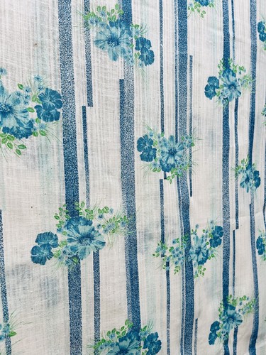 Vintage floral fabric 60s - fabric,