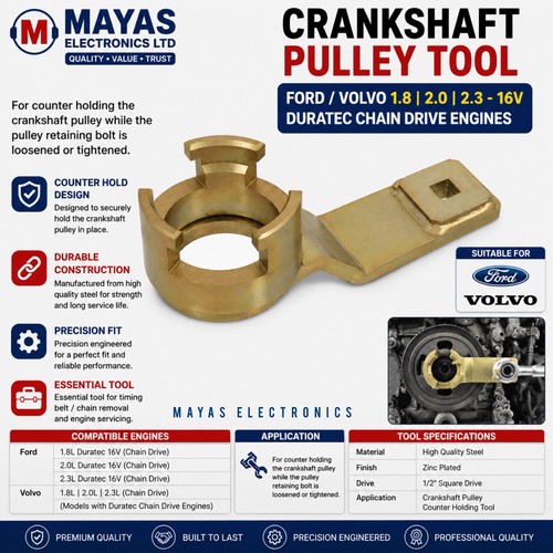 Crankshaft pulley holding tool - crankshaft,