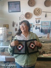 Navajo throw rug pair $90