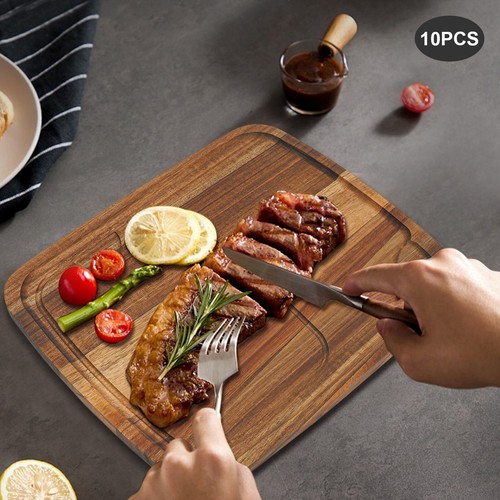 10pcs wood steak plates - 10pcs,