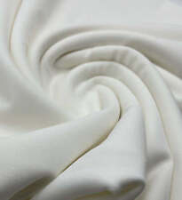 Plain Ivory Scuba Crepe Stretch Fabric 4 Way Stretch