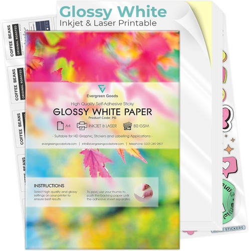 Evg glossy white sticker - glossy,