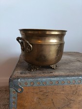 Vintage Brass Planter Pot