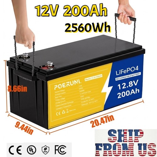Poeruni 12v 200ah lifepo4 - poeruni,