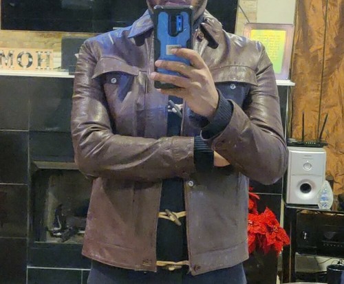 Men jacket brown italian - jacket,