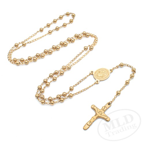 Gold stainless steel - gold, rosary
