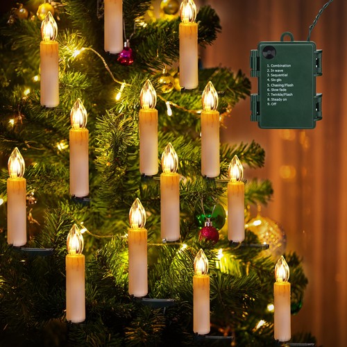 Christmas tree candles lights - candles,