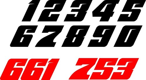 Custom race car numbers decal - race,