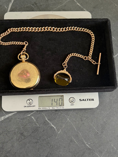 Gold pocket watch with - 9k, a
