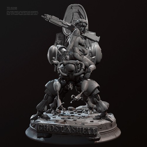 75mmh robot girl unpainted - 75mmh,
