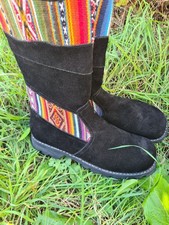 Peruvian Black Suede Boots