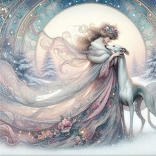 Art Nouveau Style Lady With