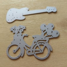bicycle and Guitar Cutting Dies for Card Making Scrapbooking