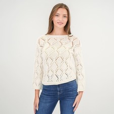 Womens M&S Ivory Crochet