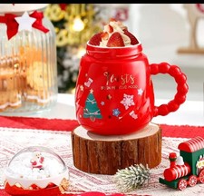 Christmas Tree Ceramic Mug Festive Cup for Coffee, Tea & Hot Chocolate